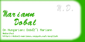 mariann dobal business card